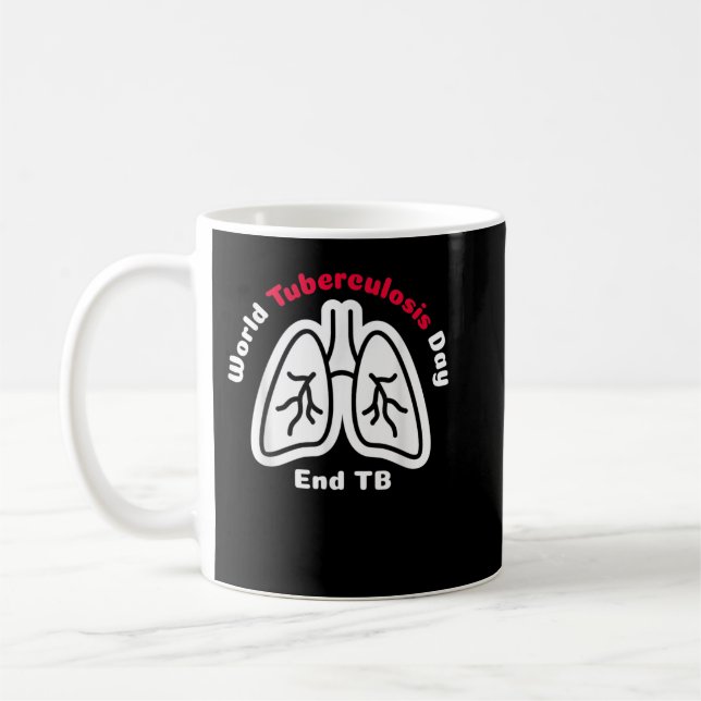 Taza De Café Día Mundial de la Tuberculosis Conciencia sobre la (Izquierda)