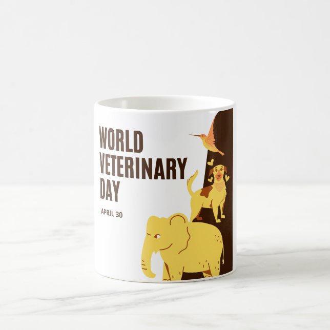Taza De Café Día Mundial de la Veterinaria (Centro)