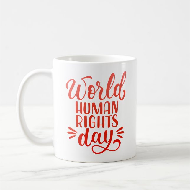 TAZA DE CAFÉ DÍA MUNDIAL DE LOS DERECHOS HUMANOS (Izquierda)