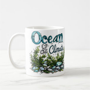 Taza De Café Día Mundial de los Océanos - Rótulo oceánico y cli