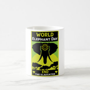 Taza De Café Día Mundial del Elefante Viernes 12 de Agosto Cami