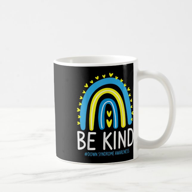 Taza De Café Día Mundial del Síndrome de Down Arcoíris Sé Amabl (Derecha)