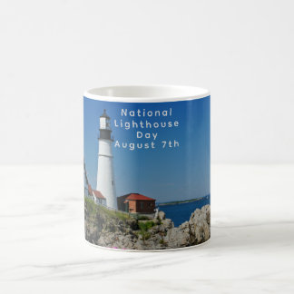 Taza De Café Día Nacional de los Faro Escena de Portland Head
