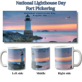 Taza De Café Día Nacional de los Faro Escena del Fuerte Pickeri