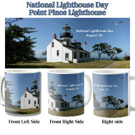 Taza De Café Día Nacional de los Faro Punto Pinos California