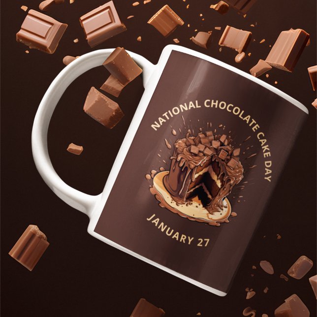 Taza De Café Día Nacional Decadente del Pastel de Chocolate (Subido por el creador)