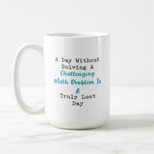 Taza De Café Día Perdido Sin Resolver Problema Matemático Desaf
