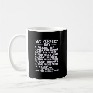 Taza De Café día perfecto jugar videojuegos camiseta, papa game