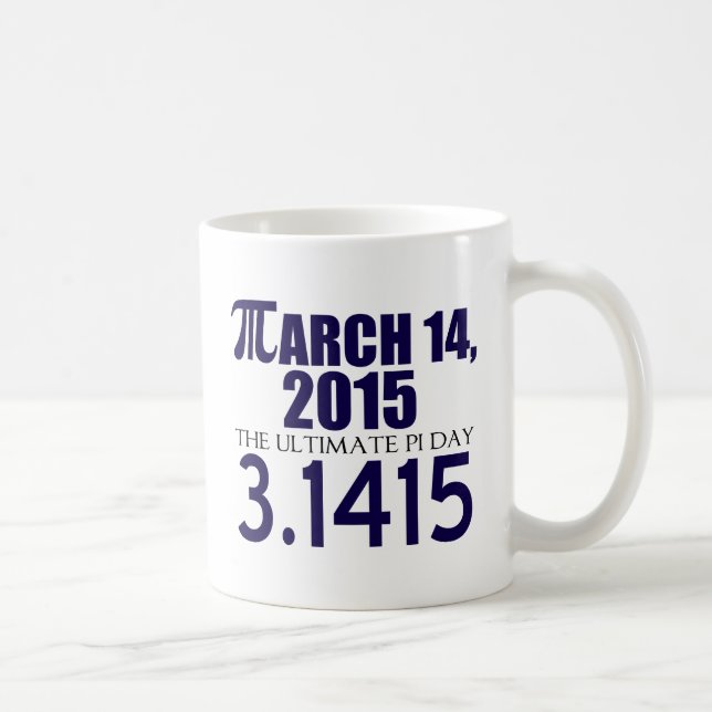 Taza De Café Día Pi 2015 (Derecha)