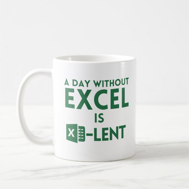 Taza De Café día sin excel , regalo divertido para contador (Izquierda)