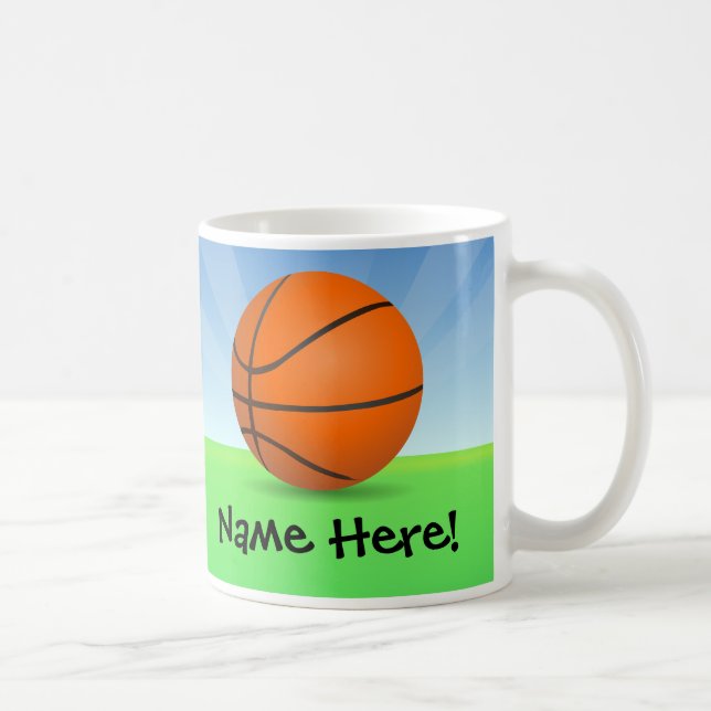 Taza De Café Día soleado del baloncesto de los deportes del (Derecha)