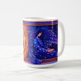 Taza De Café Día y Noche Celestial Retro Ángeles