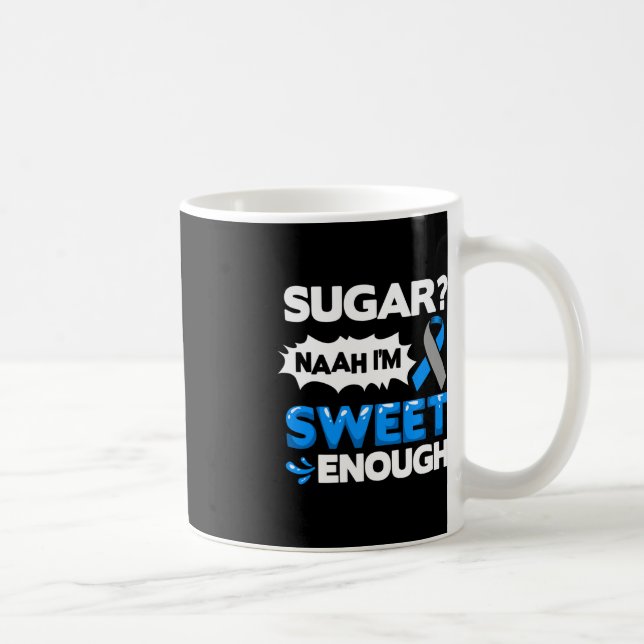 Taza De Café Diabetes cita advertencias de diabetes contra la d (Derecha)
