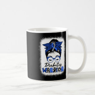 Taza De Café Diabetes Conciencia Mes Tipo T1d T2d Messy Bun Wa