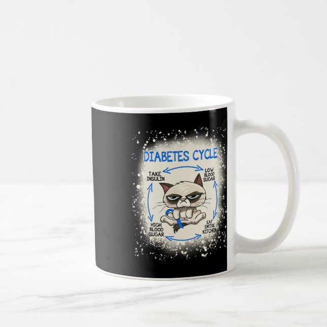 Taza De Café Diabetes Diabetes Sensibilización Diabetes Gato Di (Derecha)