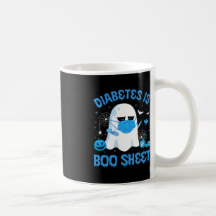 Taza De Café Diabetes es una hoja de boom: azul gris para la to