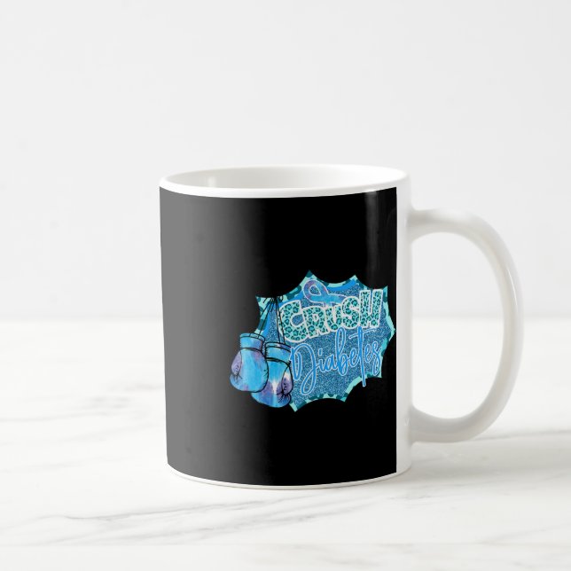 Taza De Café Diabetes machacados Guantes de boxeo azul Diabetes (Derecha)