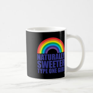 Taza De Café Diabetes Naturalmente Más Dulce Tipo Uno Chica Arc