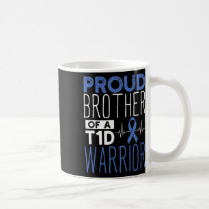 Taza De Café Diabetes Orgulloso Hermano De Un Guerrero De T1d A