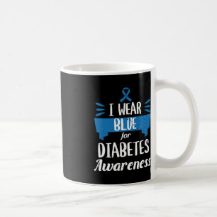 Taza De Café Diabetes Sensibilización Mes Yo Uso Azul T1 T2
