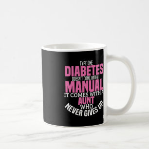 Taza De Café Diabetes Tía T1D Diabética Tipo 1 Mujeres de Conci
