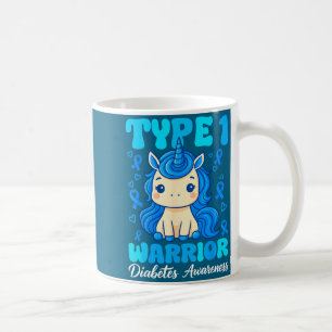 Taza De Café Diabetes Tipo 1 Lindo Unicornio Guerrero Niños Niñ