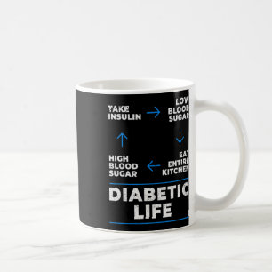 Taza De Café Diabetic Life Cycle Fun Diabetes Sensibilización s