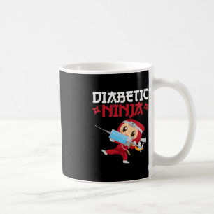 Taza De Café Diabética Ninja Tipo 1 Sensibilización sobre la di