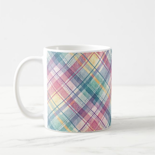Taza De Café Diagonal de primavera pastel (Izquierda)