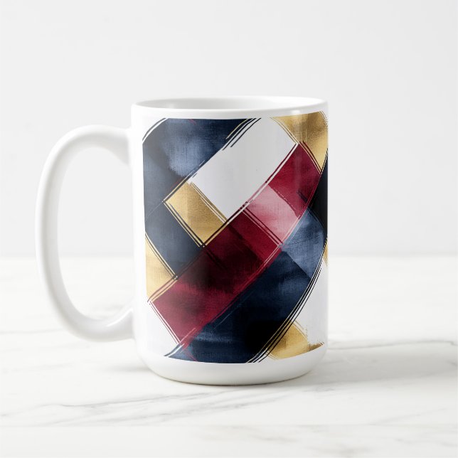 Taza De Café Diagonal Geométrico (Izquierda)