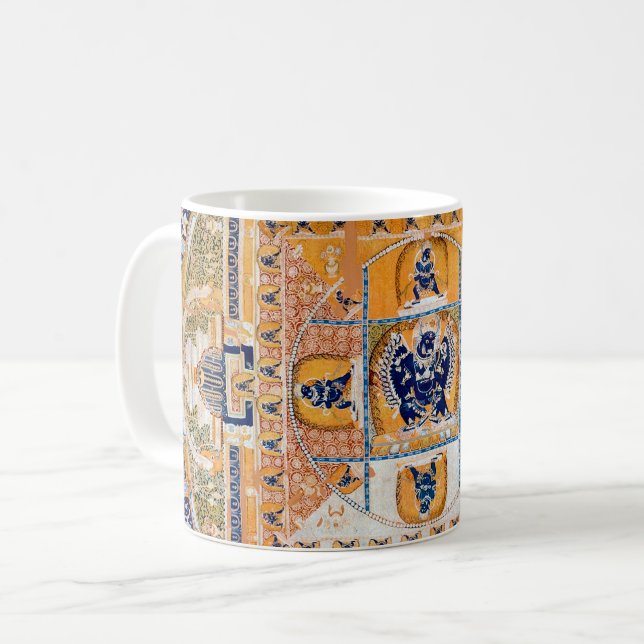Taza De Café Diagrama cósmico de Mandala para meditación (Anverso izquierdo)