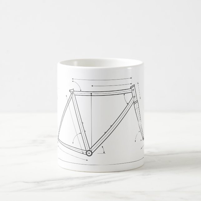 Taza De Café Diagrama de geometría de cuadro de bicicleta  (Centro)