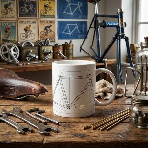 Taza De Café Diagrama de geometría de cuadro de bicicleta