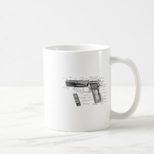 Taza De Café Diagrama De Partes De La Vieja Guerra Mundial 1 Y