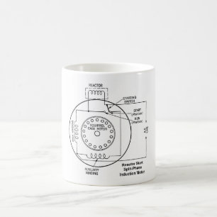 Taza De Café Diagrama del motor de inducción de fase dividida d