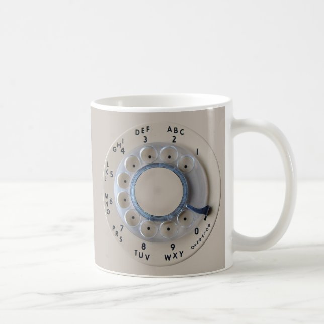 Taza De Café Dial rotatorio retro del teléfono (Derecha)