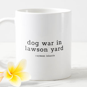 Taza De Café Dialecto Caymaniano gracioso guerra de perros en L