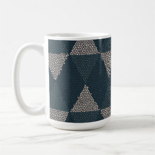 Taza De Café Diamante Azul de Vidrio Emplomado
