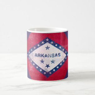 Taza De Café Diamante de la bandera de Arkansas con problemas