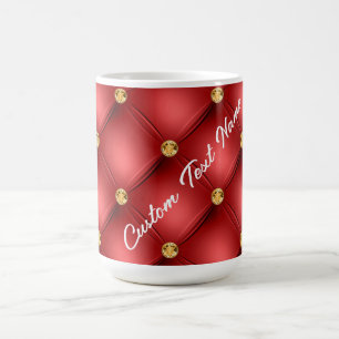 Taza De Café Diamante de oro rojo Personalizado de enlace Mug n