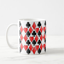 Taza De Café Diamante de Wonderland Pica Corazón y Trébol de Im