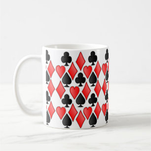 Taza De Café Diamante de Wonderland Pica Corazón y Trébol de Im