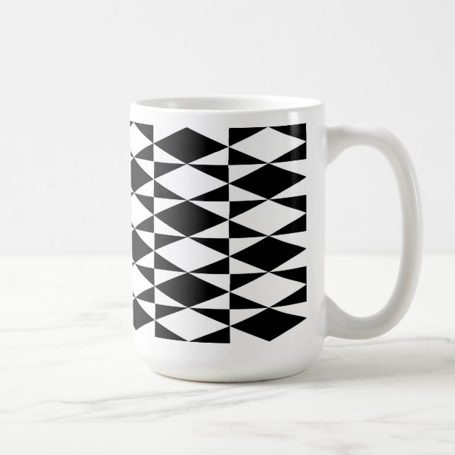 Taza De Café Diamante Negro y Blanco (Derecha)