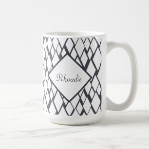 Taza De Café Diamantes azules y blancos