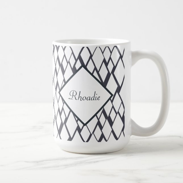 Taza De Café Diamantes azules y blancos (Derecha)