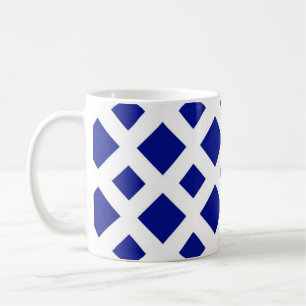 Taza De Café Diamantes de la marina en blanco