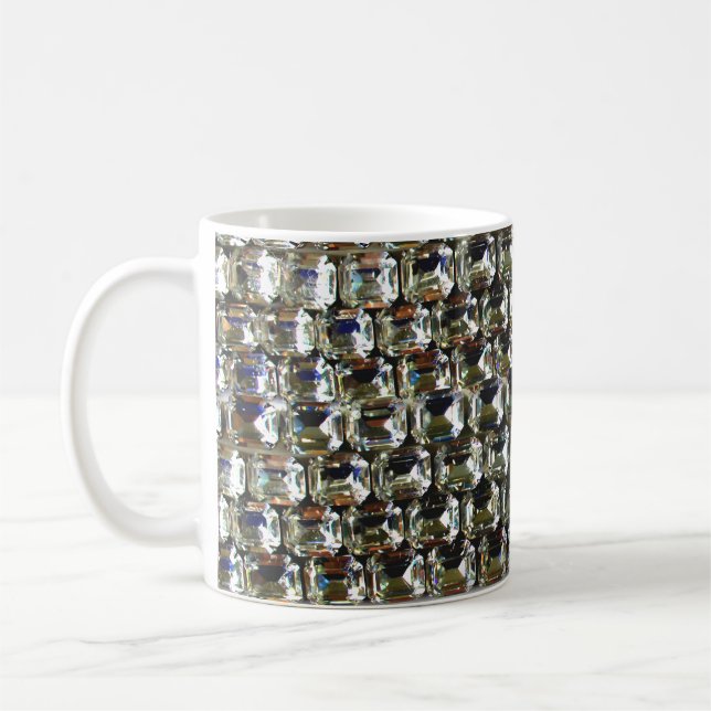 Taza De Café Diamantes, elegantes piedras preciosas (Izquierda)