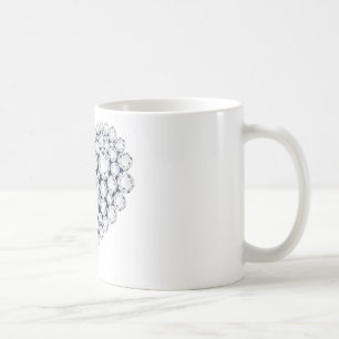 Taza De Café Diamantes gemas del corazón