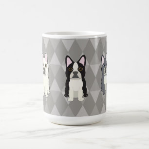 Taza De Café Diamantes grises Frenchies