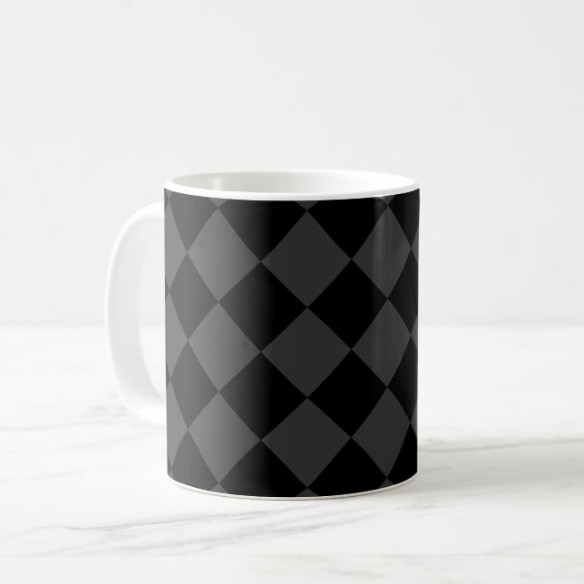 Taza De Café Diamantes negros y húmedos - Elegantes y sin tiemp (Anverso izquierdo)